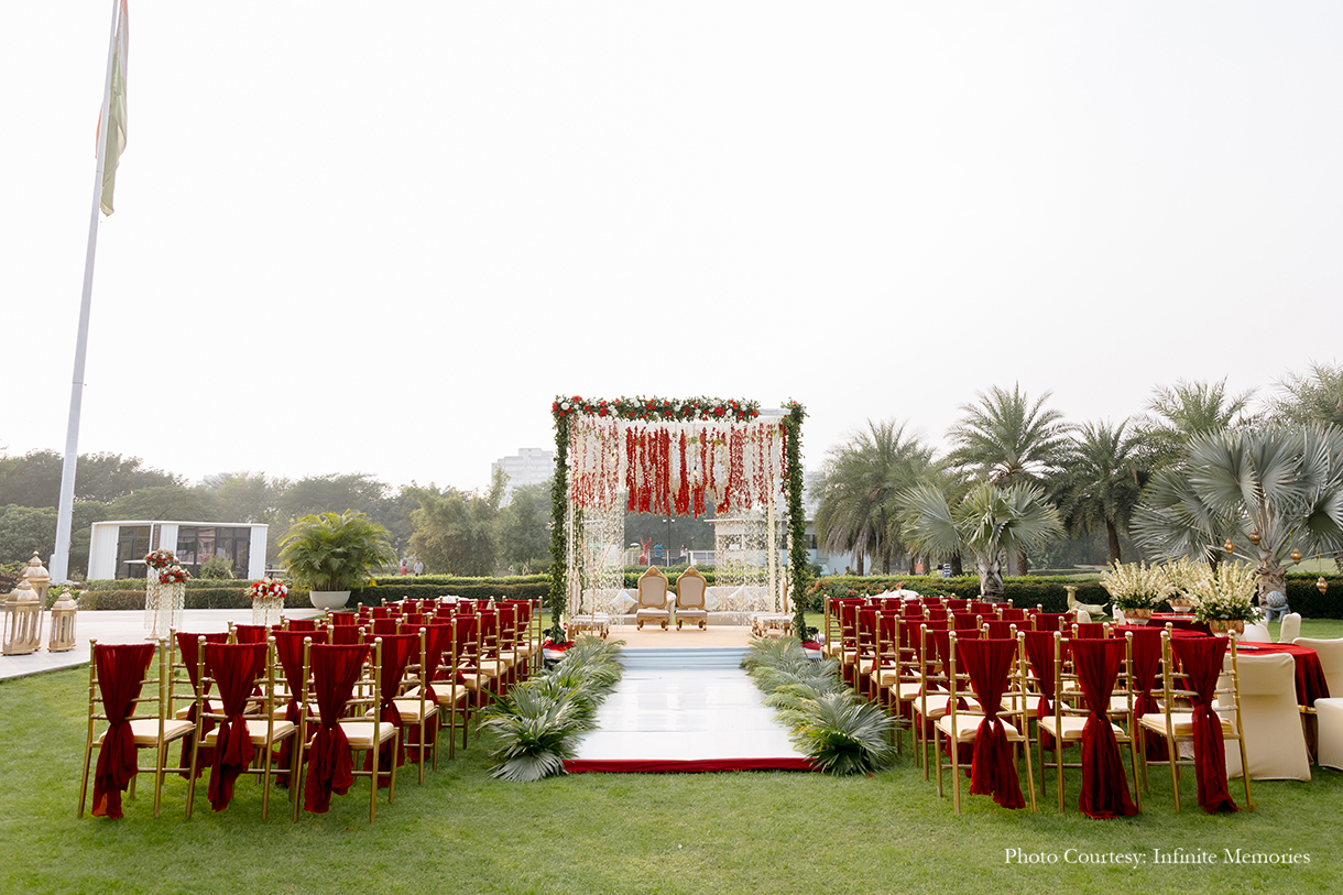 Deepankshi and Sahil, Karma Lakelands, Gurugram