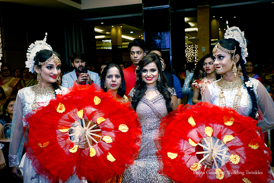 Bride entered with dancers Bride entered with dancers