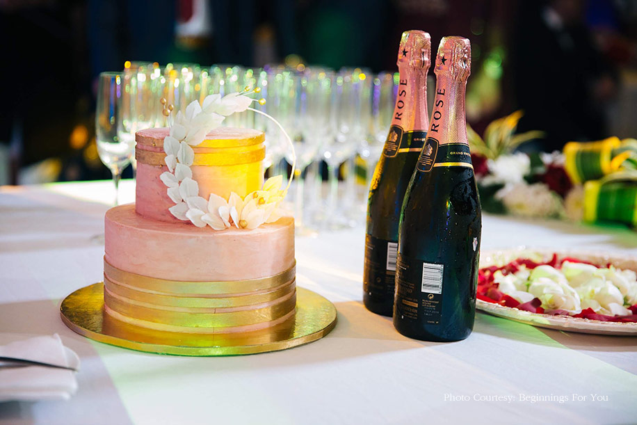 Cake and champagne