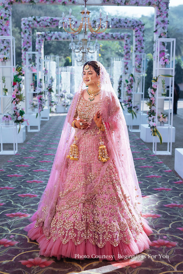 Pink Embellished Lehenga