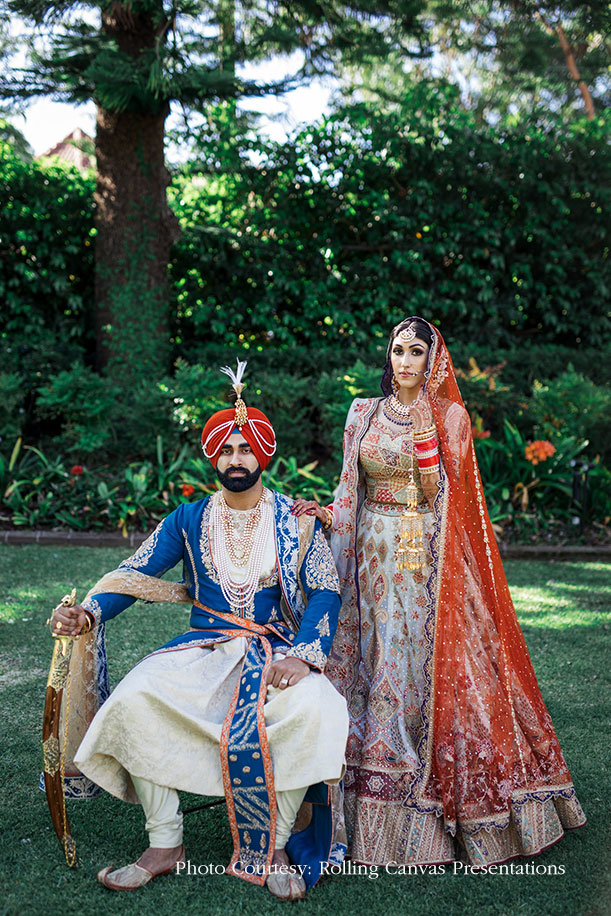 Royal blue Sherwani