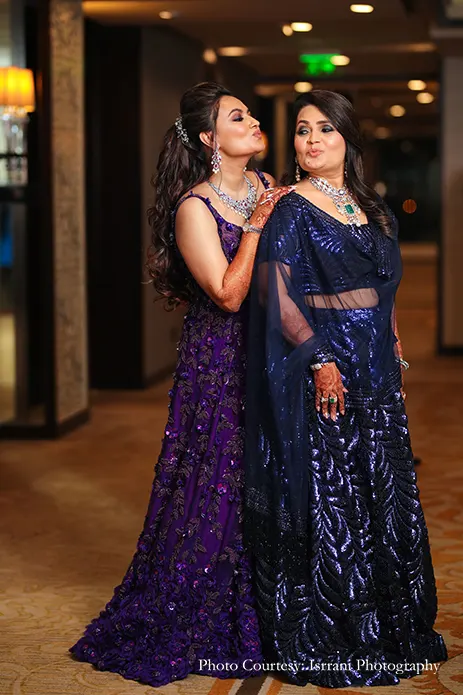 purple gown for the sangeet