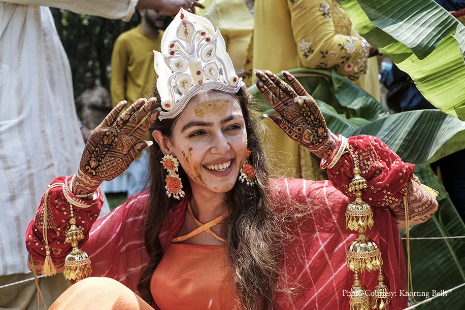 Bride Bengali Haldi Ceremony