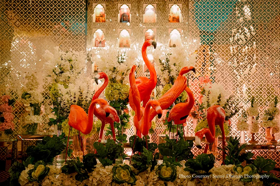 Sangeet white and gold decor