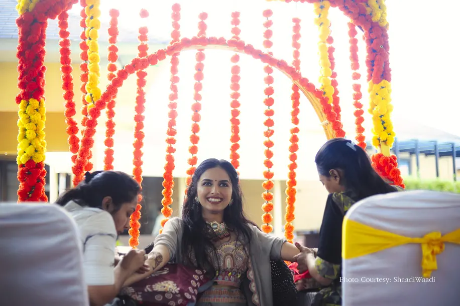 Colourful mehendi celebration