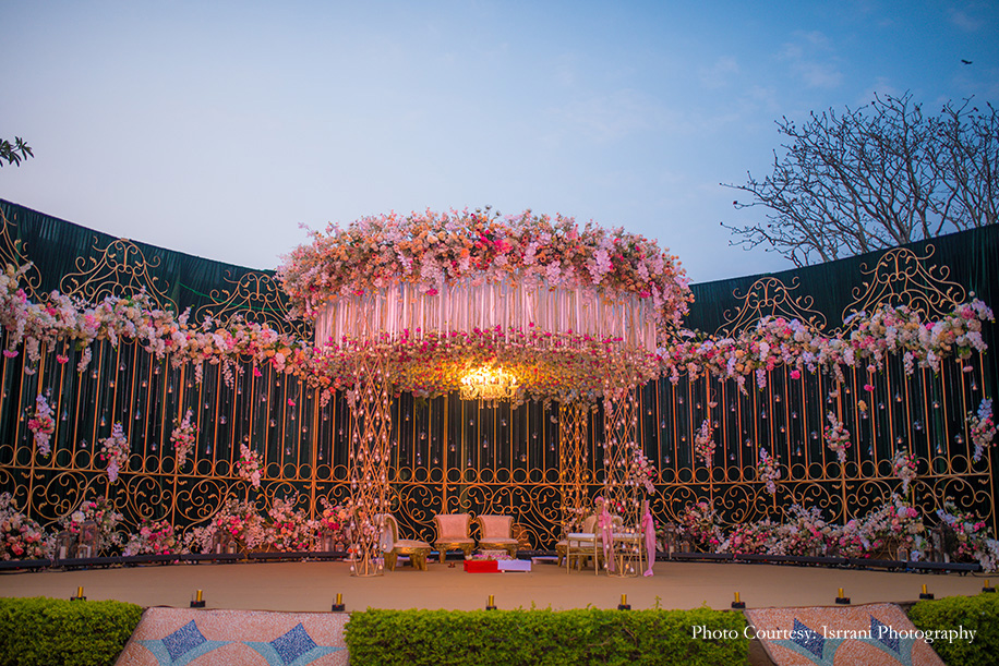 royal heavy florals wedding decor