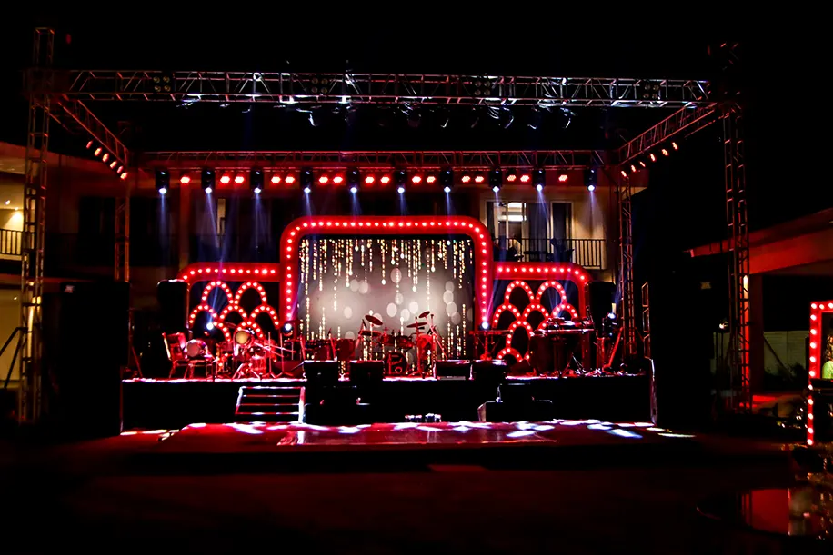 LED lights Sangeet decor