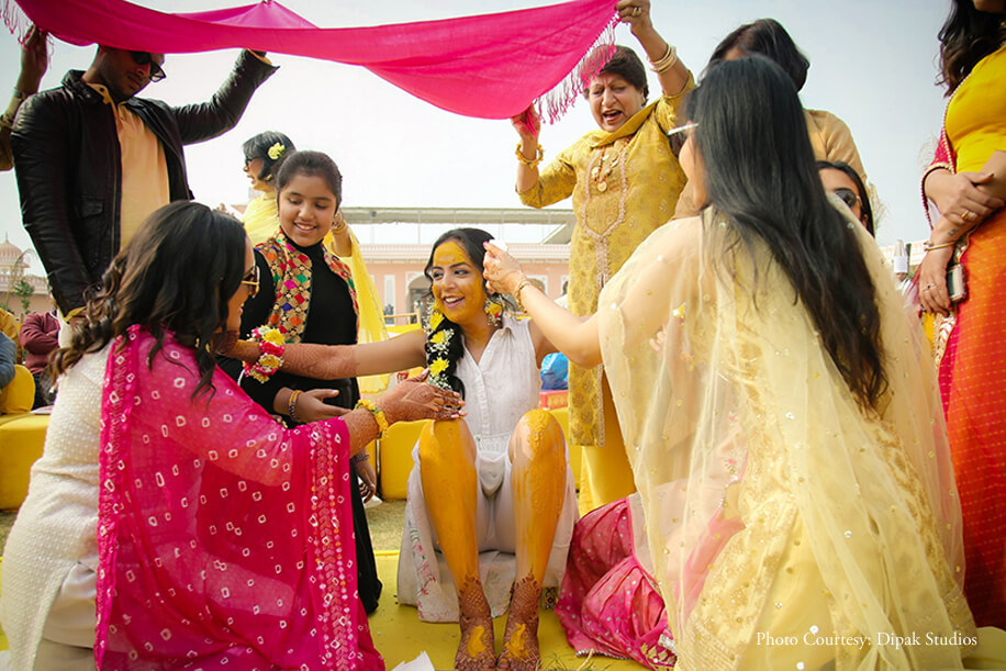bride Fun Haldi Ceremony