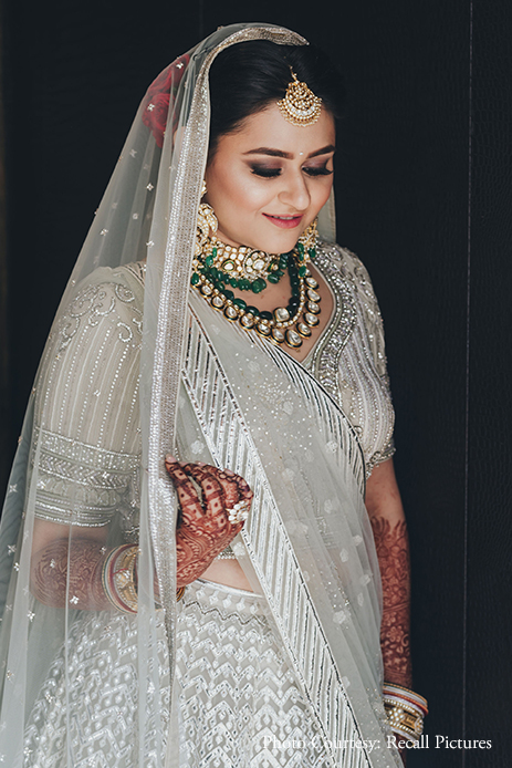 White Lehenga by Falguni Shane Peacock