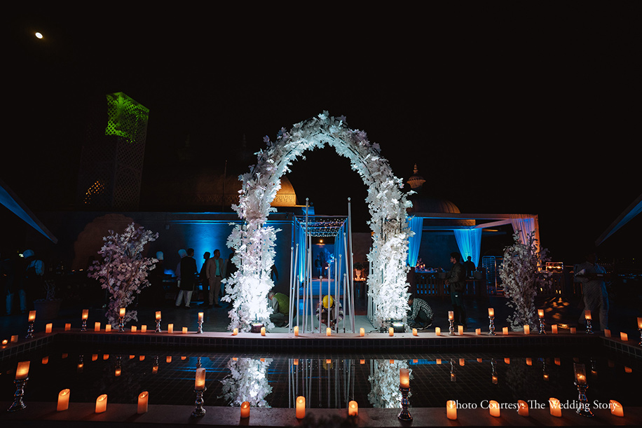 After Party celebration with magical winter wonderland themed at The Fairmont Jaipur