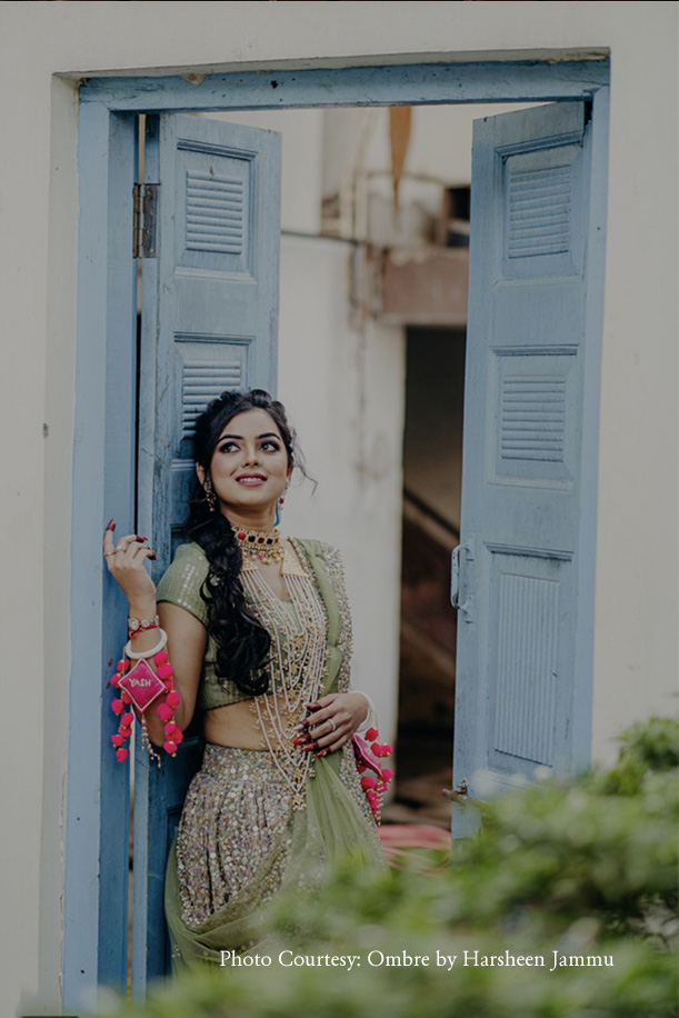 Mint-green lehenga