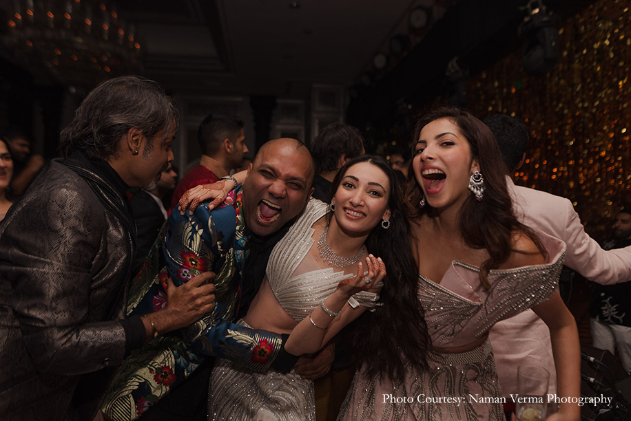 Bride with Gaurav Gupta and Antara Motiwala at Taj Mahal Palace Mumbai