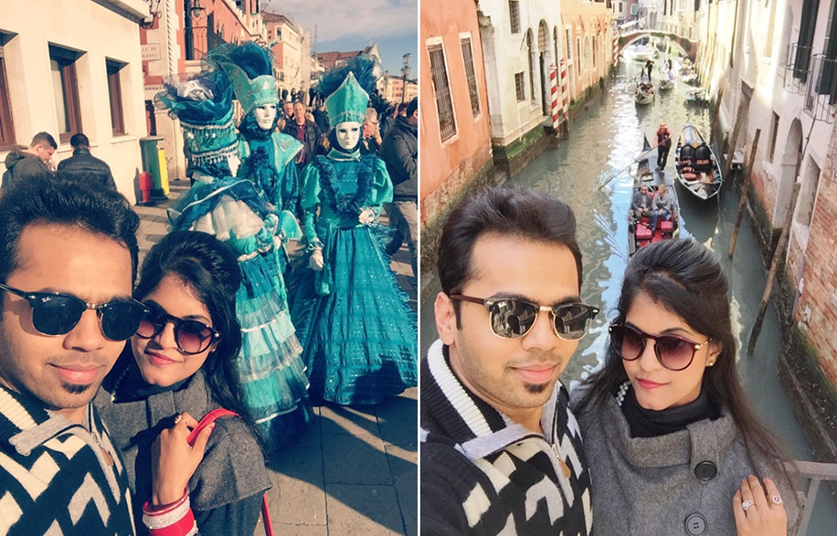 Arpit and Anshika, France and Italy