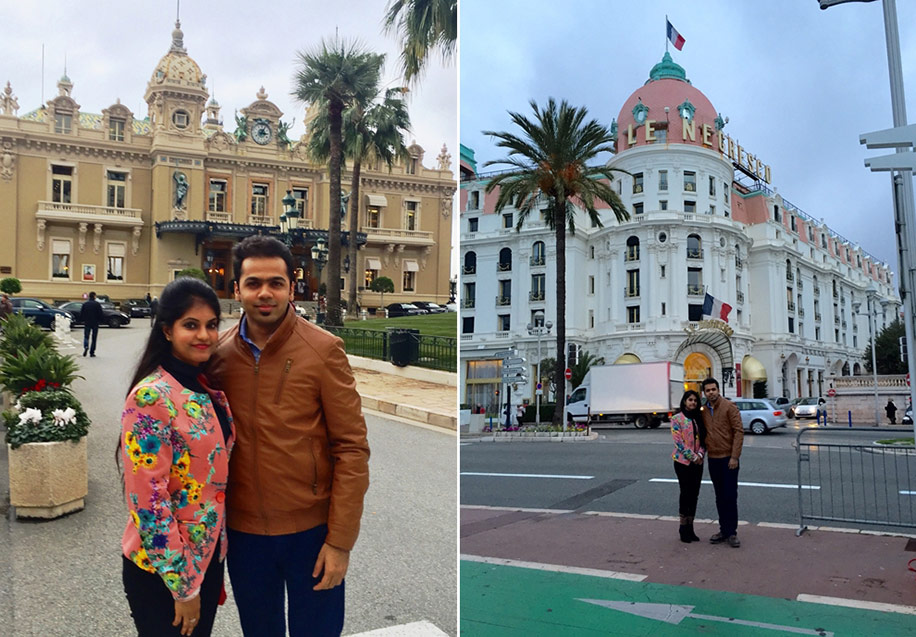 Arpit and Anshika, France and Italy