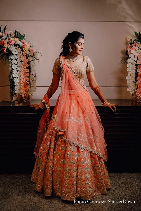 Hot Pink and Orange Lehenga Style Leheriya Saree – Fabilicious Fashion