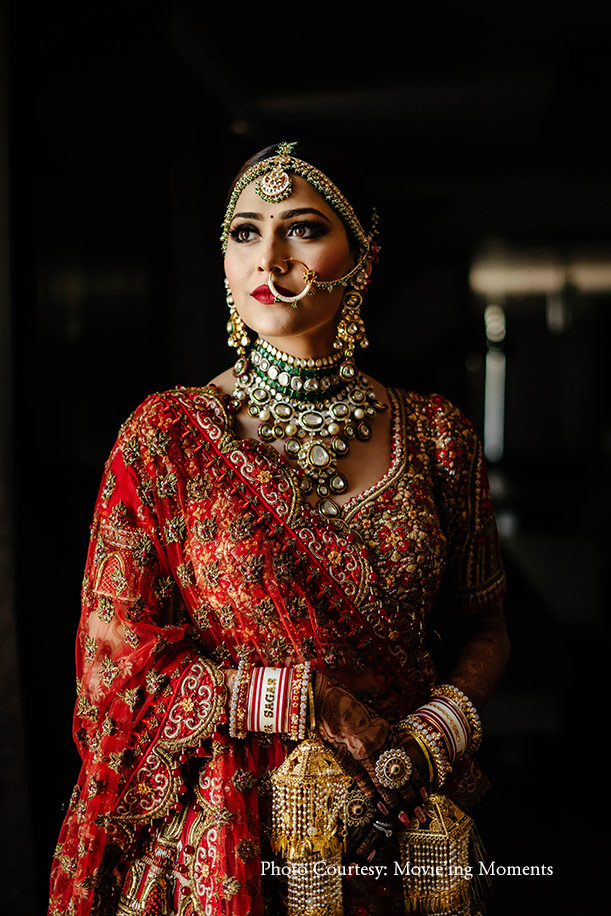 Red and Gold Lehenga