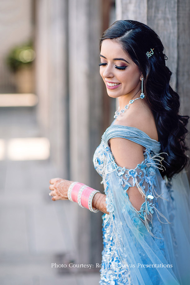 Icy blue lehenga