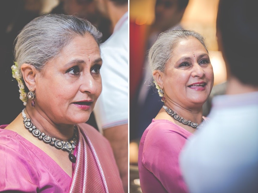 Jaya Bachchan pink brocade saree