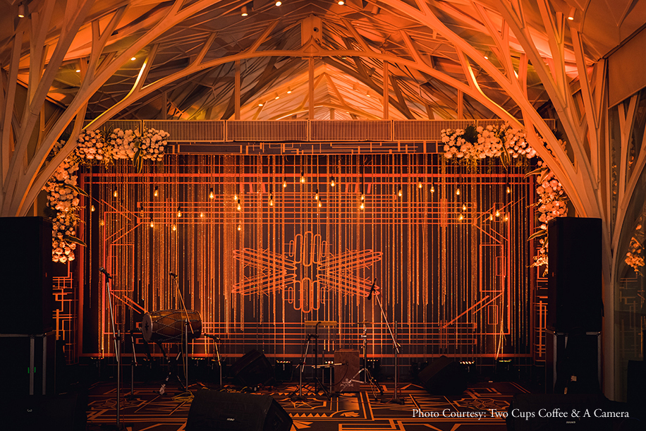 A 'Cherry Blossom' themed reception was a highlight of this elegant wedding in Mumbai