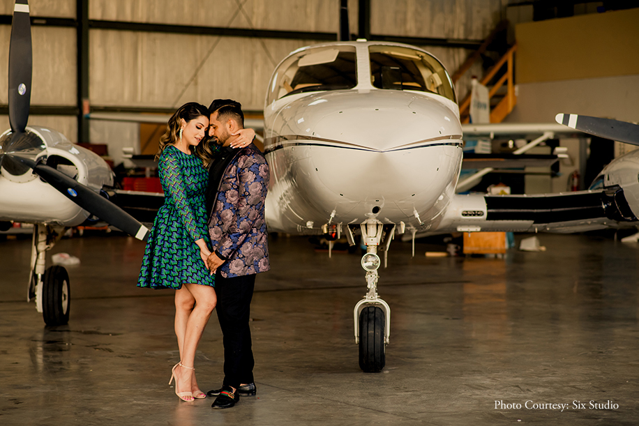 This super-cool Couple Turned An Airplane Hangar Into The Most Elegant Pre-Wedding Photoshoot Destination In Toronto!