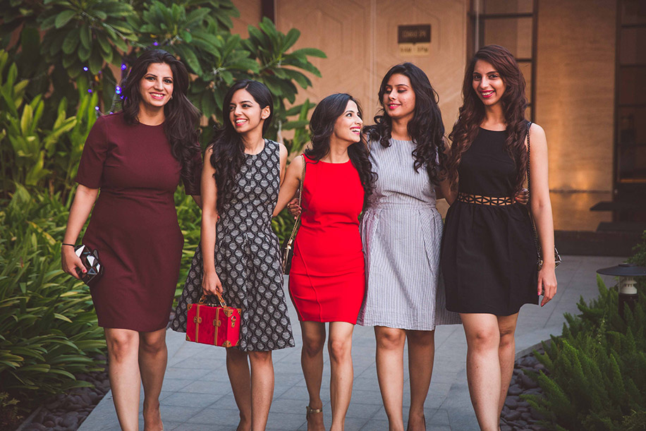 Nikita Panjwani's bridesmaids