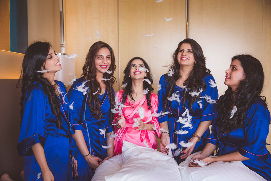 Nikita Panjwani's bridesmaids