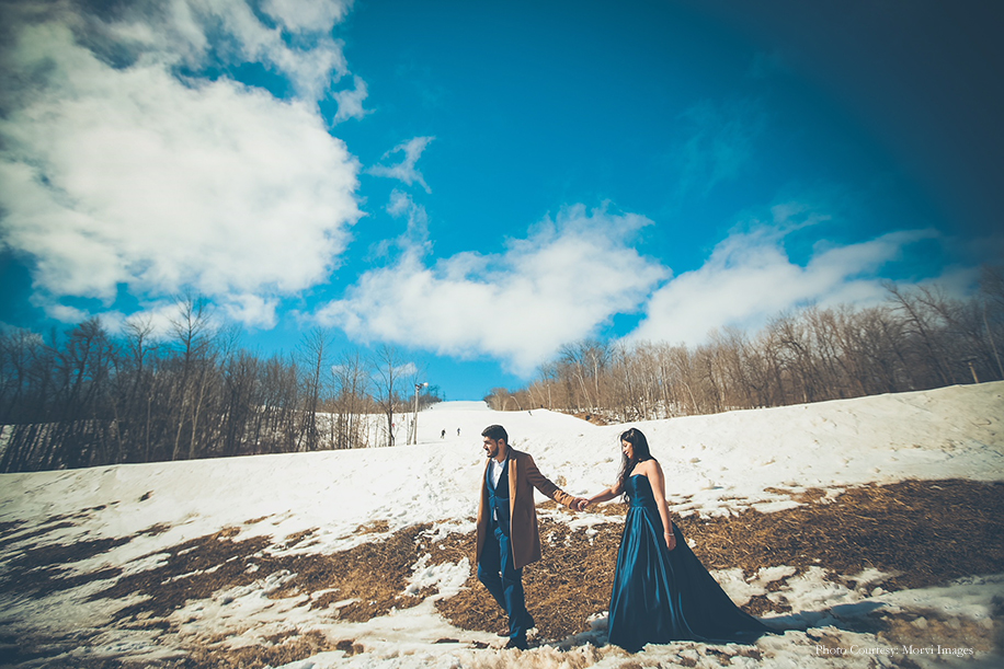 Akansha and Sahil’s Pre-Wedding Shoot in Blue Mountains, Canada