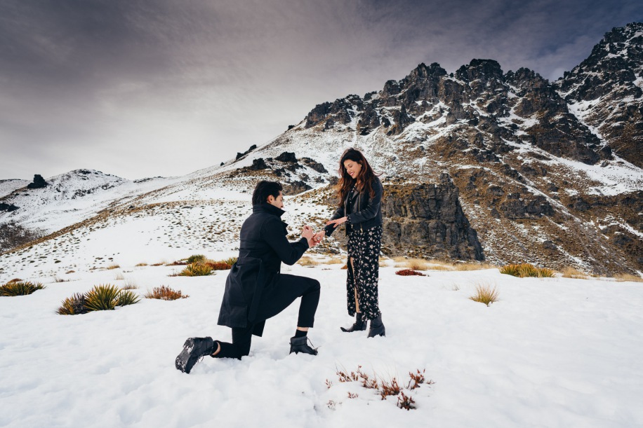 Wedding Proposal at Cecil Peak Queenstown