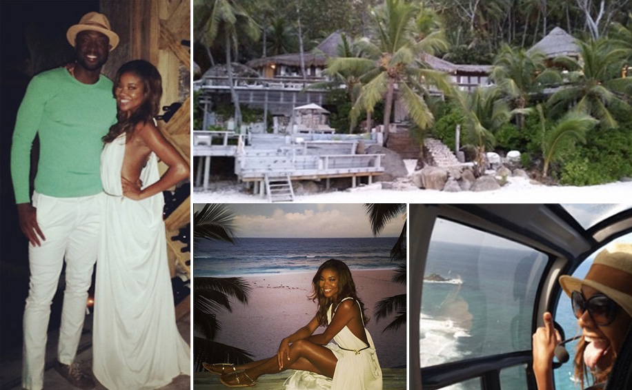 Gabrielle Union and Dwayne Wade - Honeymoon in Seychelles