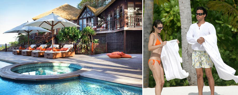 Elizabeth Hurley and Arun Nayar - Honeymoon in Seychelles