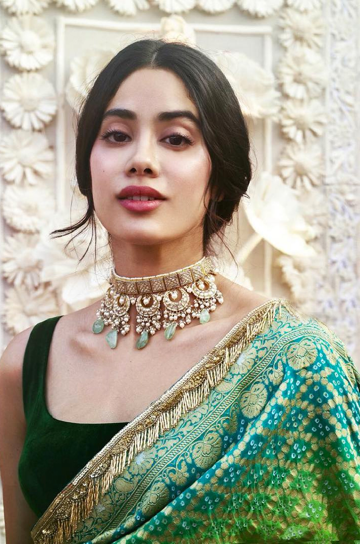 Janhvi Kapoor in Manish Malhotra Creation at Isha Ambani's pre-wedding celebrations