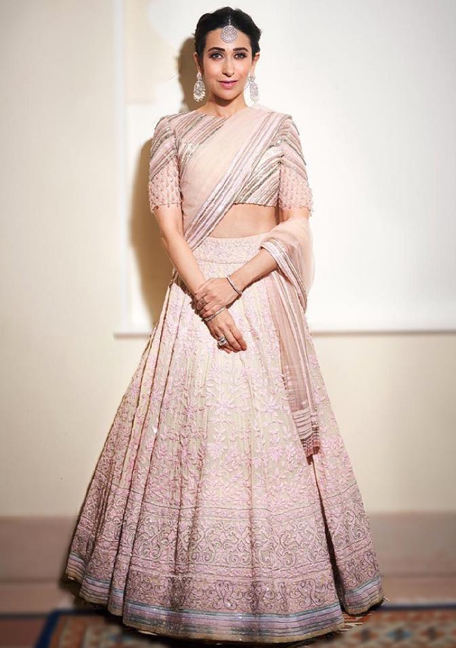 karishma Kapoor in Manish Malhotra Creation at Isha Ambani's Sangeet