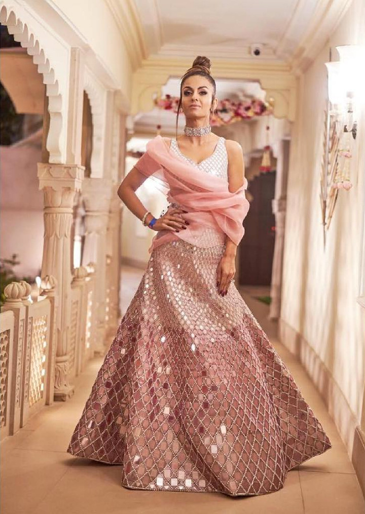 Natasha Poonawalla in Manish Malhotra Creation at Isha Ambani's Sangeet