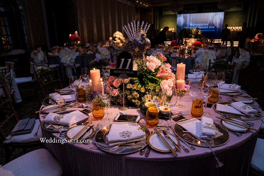 Concept Tables at WeddingSutra Influencer Awards 2018 by Natasha Dalal