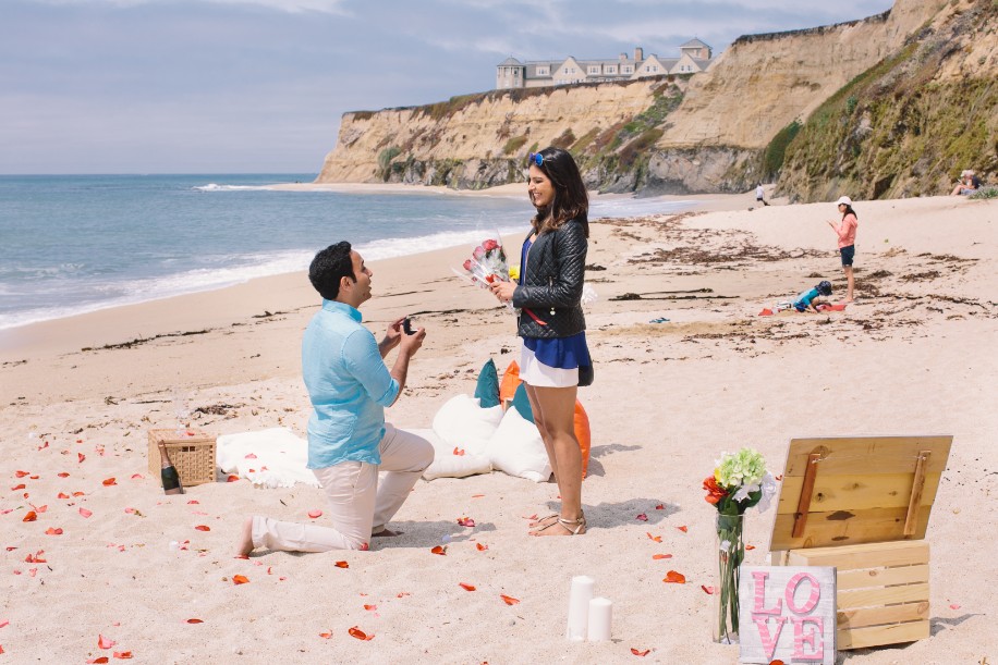 Rutika and Neeraj’s Romantic Beach Proposal