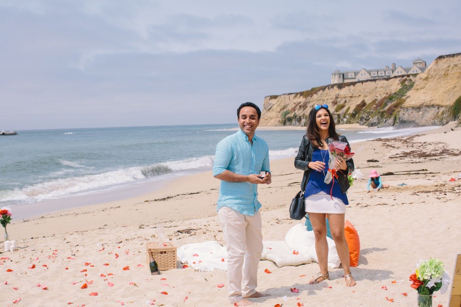 Rutika and Neeraj’s Romantic Beach Proposal