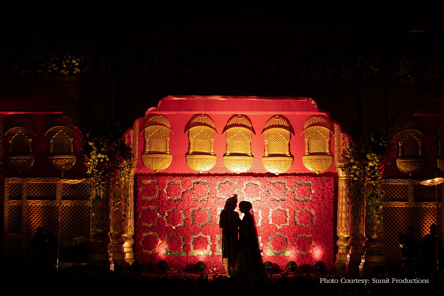 Red and Gold Wedding Decor