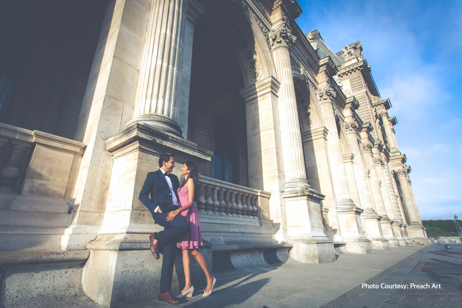 Pooja and Harsh’s Pre-wedding Photoshoot against Paris’ Most Renowned Icons