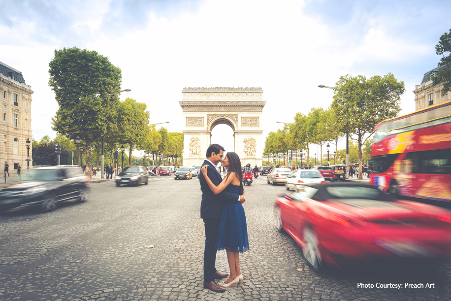 Pooja and Harsh’s Pre-wedding Photoshoot against Paris’ Most Renowned Icons