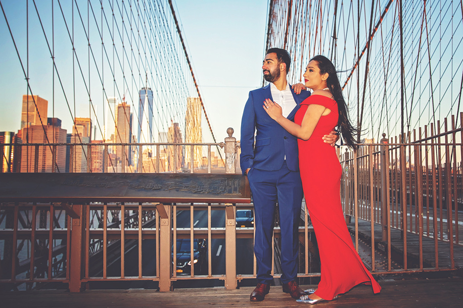 A glamorous proposal that celebrated the city of New York.