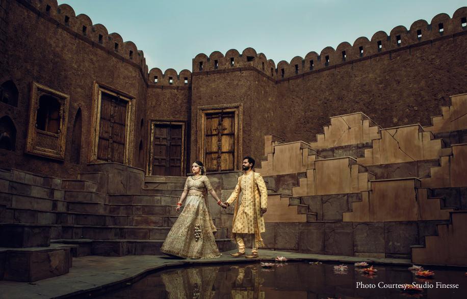 Shrey & Shivali’s Post-Wedding Photo Shoot was Dramatic & Dreamy, with a touch of Bollywood.