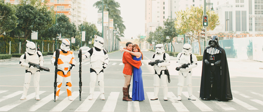 Star Wars-Themed Pre-Wedding Photo Shoots
