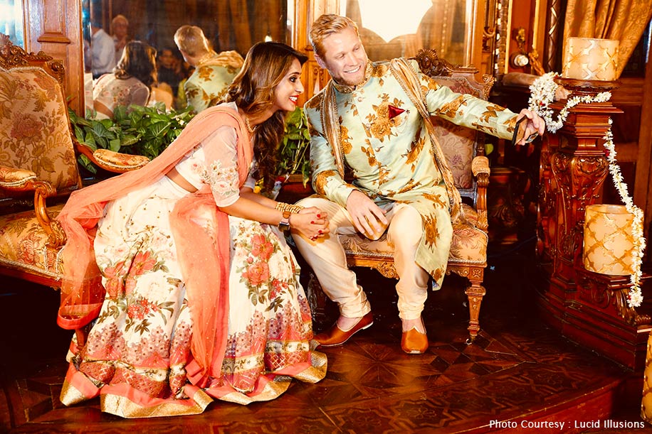 Megha and Paul’s engagement in Taj Falaknuma Palace